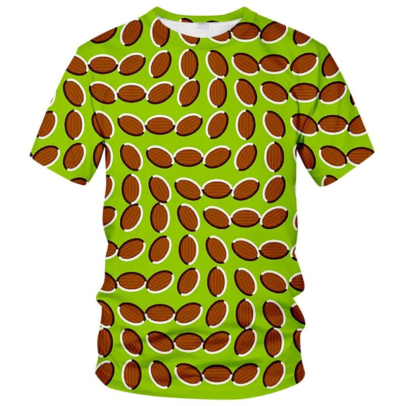 Magische Optische Täuschungs-Grafiken für Männer und Frauen 3D-gedrucktes Lustiges Kinder-T-Shirt Top Beliebte Sommer-Freizeit-Kurzarm-Kleidung