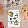 Custom PVC Plastic Clear Stamps for DIY Scrapbooking Photo Album Decorative Cards Making Bees 160x110x3mm