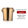 Stainless Steel Golden Tiger Head Ice Bucket (2-Pack)