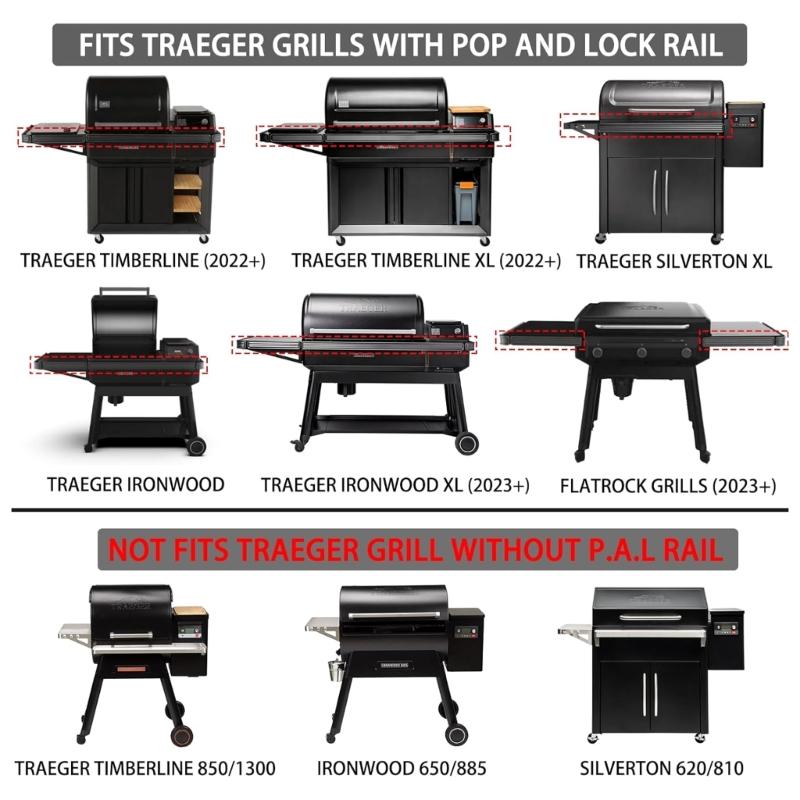 Pack of 3 Stainless Steel BBQ Tool Hanging Hooks Rusts Resistant Cooking Accessories for Outdoor Grill Equipment