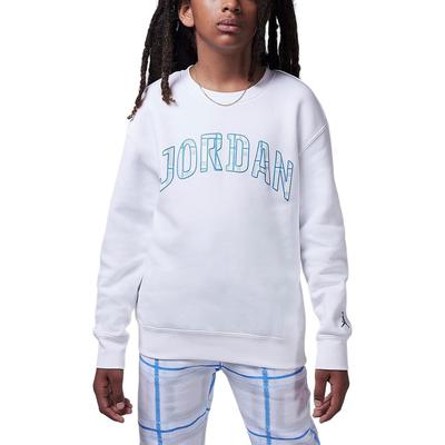 Sweatshirt BrooklynEssentials Fleece Lined Crew Neck Drop Shoulder White Teenagers HQ7091-100