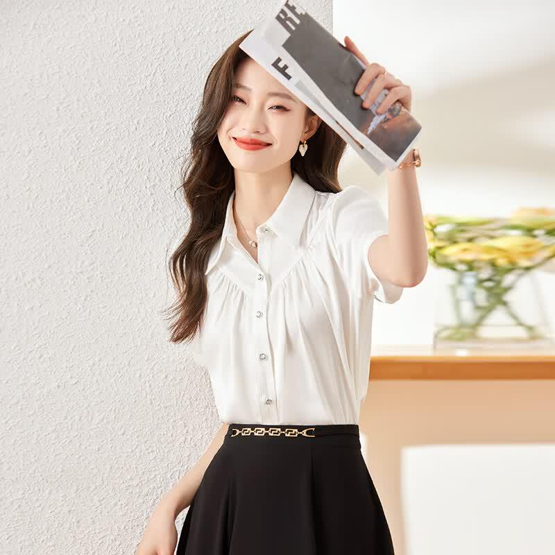 Women's Chiffon Short Sleeve Shirt