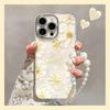 Oil Painting Flower Bracket Bracelet Suitable for Apple 17 Mobile Phone Case Iphone15promax All-inclusive Lens Film 16 Women