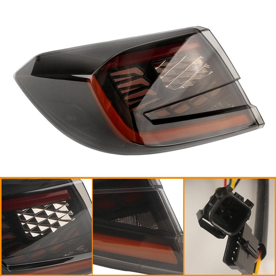 Tenth Generation Accord 18-22 Modified LED Dragon Scale Taillight with Flowing Turn Signal