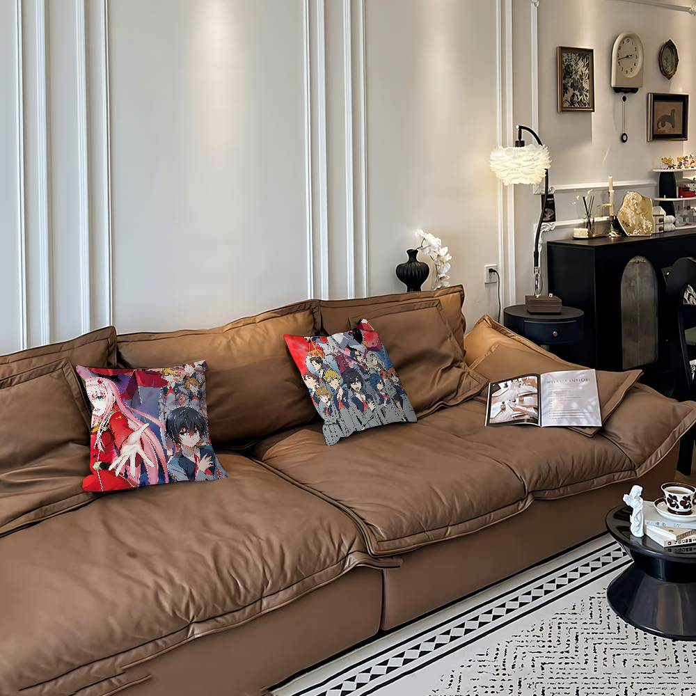 D-DARLING In The F-FRANXX Pillow Case Removable Washable Cushion Cover – All-Season Soft Linen