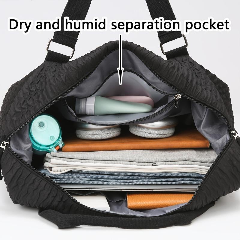 1pcs Travel Bag for Short Trip Gym Oxford Fabric Yoga Bag with Wet Dry Separate Compartments Fashion Storage Organizer