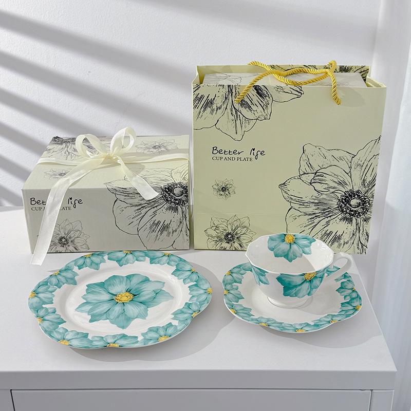 High-end Exquisite Afternoon Teacups, High-value Retro Ceramic Coffee Cups and Saucers, Design Sense, Niche Girls Festival