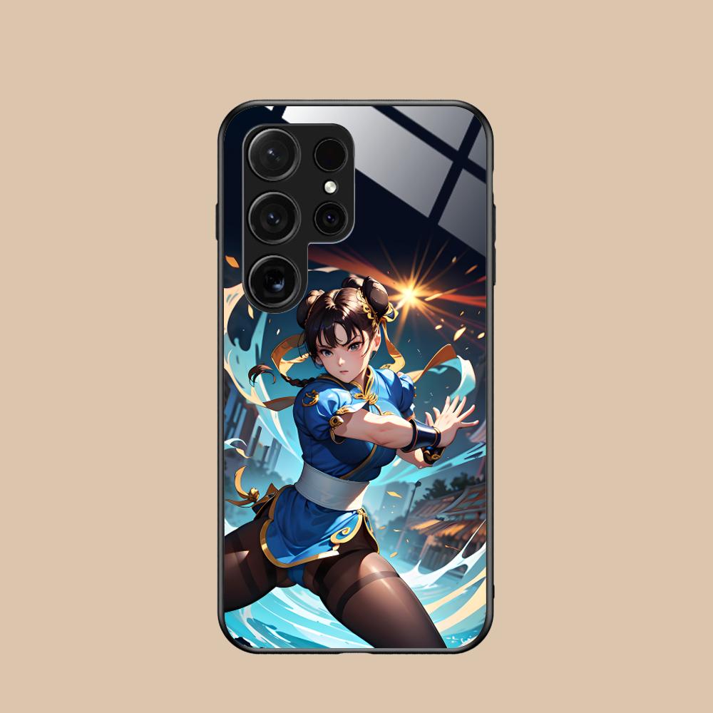 

Street Fighter Chunli Phone Case for Samsung Galaxy S26 S25 S24 S23 S22 S21 S20 Note20 Plus FE Ultra Glass Colorful Cover Cover Galaxy S26