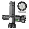 CY-016 Outdoors Digital Display Strong Flashlight with Side Lamp Versatile Light Output Type-C Rechargeable IPX4 Waterproof