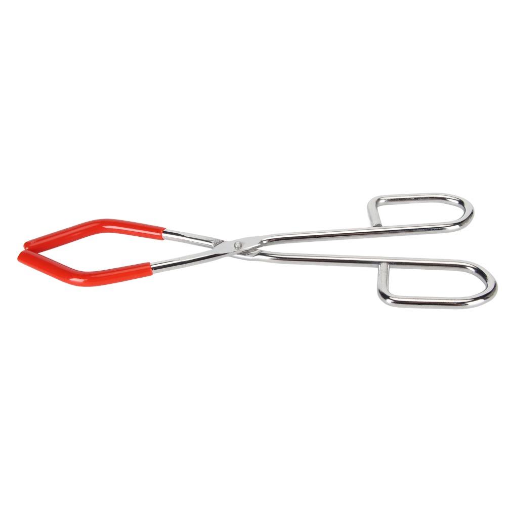 Silver Crucible Tongs Chrome Plated Flask Clamp Heat Tough Laboratory Tongs Lab Equipment Handling