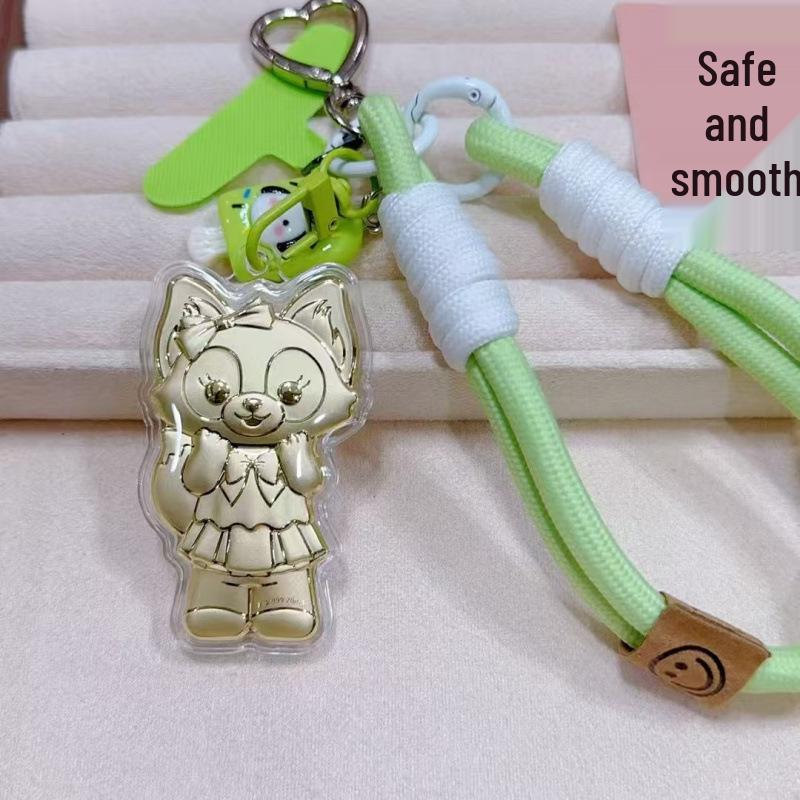 Golden Lina Bell 20mg Keychain Lanyard Pendant - Perfect Small Gift for Girlfriends