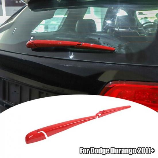 

Red Rear Window Wiper Windscreen Strips Cover Trim Decor For Dodge Durango 2011+