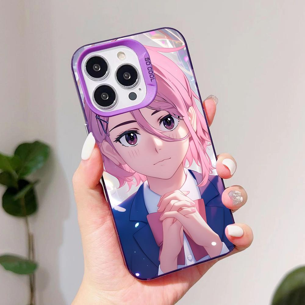 Dandadan Aira Shiratori Phone Case for iPhone 17 16 15 14 13 12 11 X XR XS 8 7 Air Pro Max Plus Purple Translucent Cover