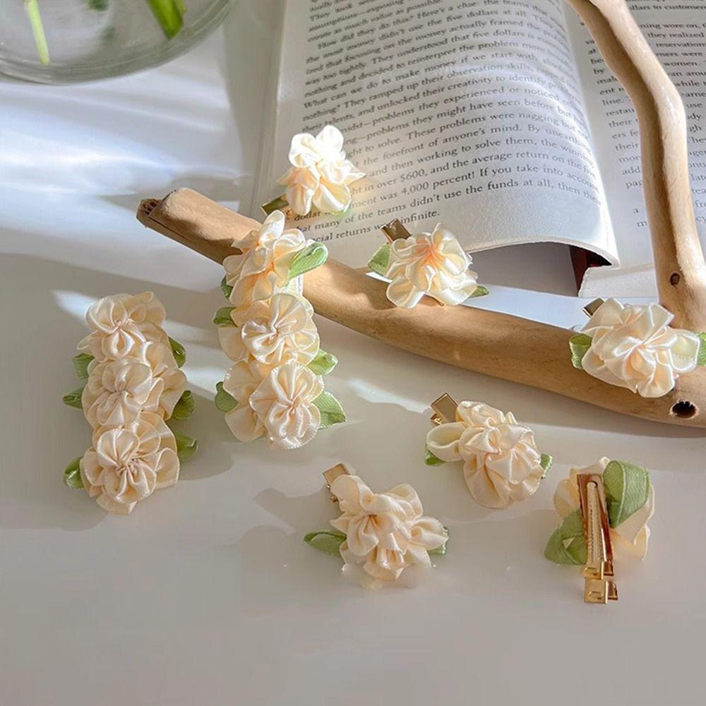 Senior sense Fairy Duckbill Clip Mini Bangs Clip Cute Orchid Flower Hair Clip  Streetwear