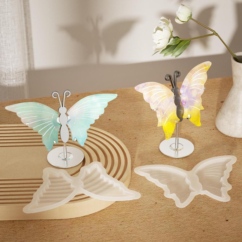 Poppy Crystal Resin Butterfly Wing Pendant Silicone Mold for DIY Aroma Stone Ornaments