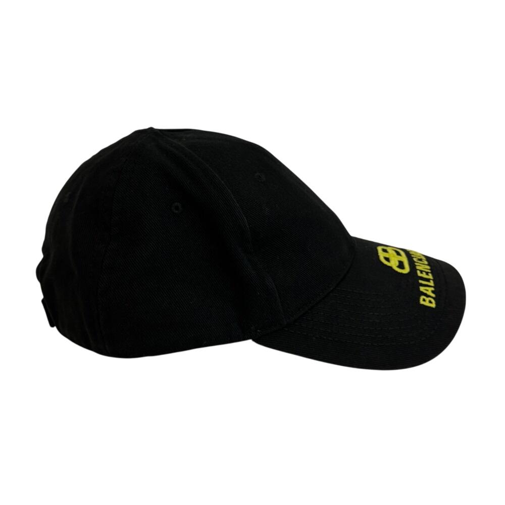 Balenciaga Hat Baseball Cap Baseball BB Logo Cotton Cap Black Cotton Used