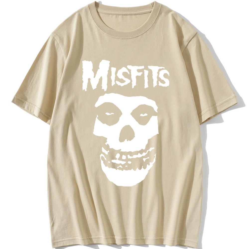 New Men's Hip-hop Punk Skull Misfits Brand Cotton Short-sleeve T-shirt Marve Graphic T Shirts  Harajuku  Graphic T Shirts