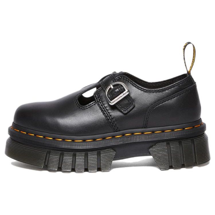 Dr. Martens Audrick Leather Fashion Buckle Platform Shoes Women Shoes Black 30685001