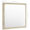 Bathroom Mirror Sonoma Oak 40 x 1.5 x 37 cm Wood Based Material