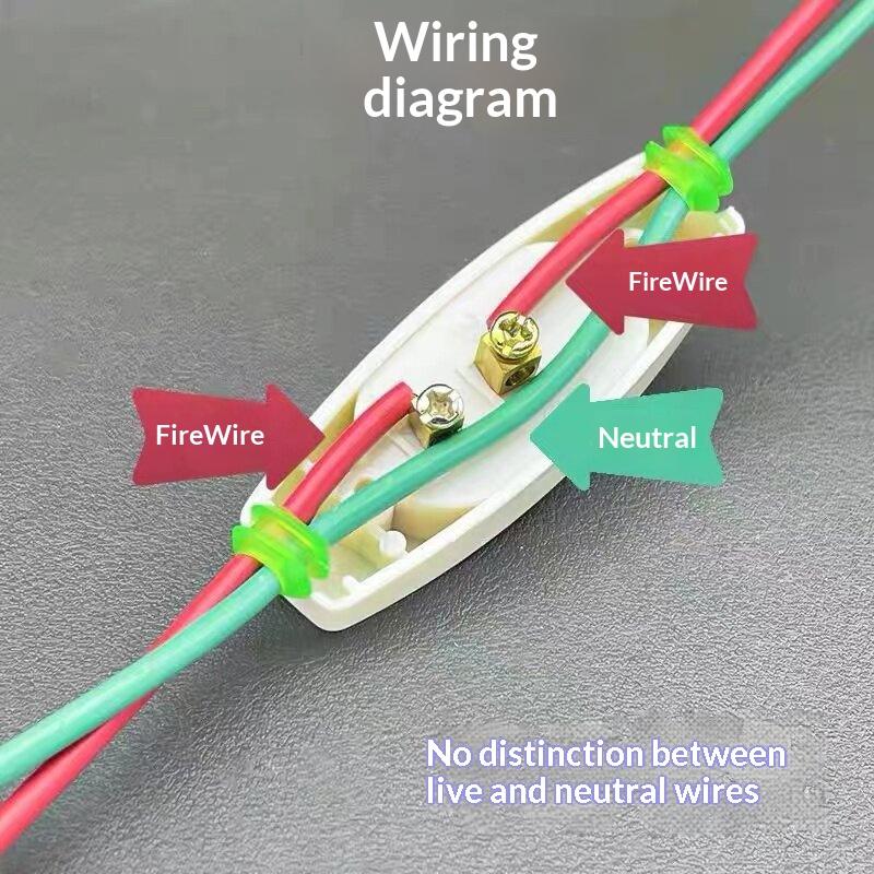 1Pc Light Switch For Home Classic White Inline On/Off Table Bedside Lamp Desk Light Cord Cable Switches Electrical Accessories