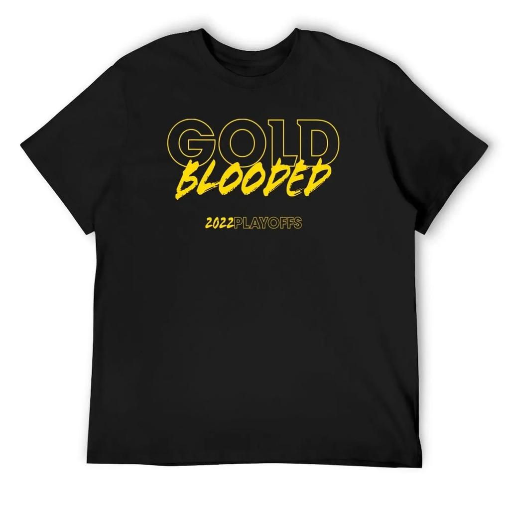 Gold Blooded 2022 Playoffs Basketball T-Shirt Rapper Grafik-T-Shirts T-Shirts Designer-Shirts Schwarze Sweatshirts, Herren