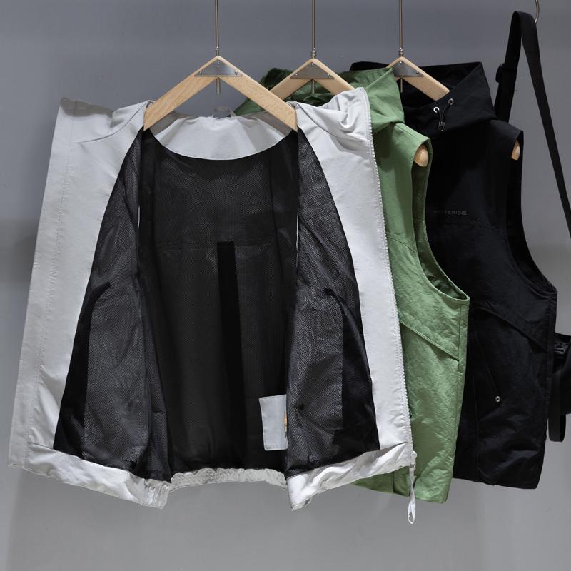 Unisex Lightweight Hooded Vest, Breathable Mesh Lined Casual Outdoor Gilet (M-2XL)
