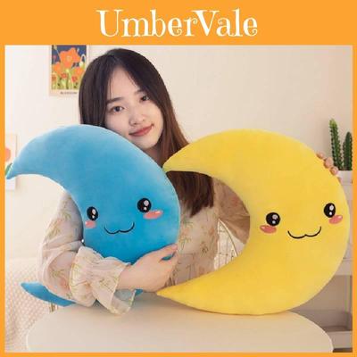 Cozy Soft Moon Pillow Plush Cushion For Children With Cute Animal Design Ideal For Sofa Or Bed