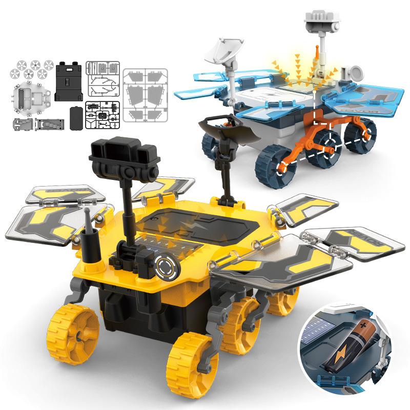 Dual Powered DIY Solar Powered Mars Rover Children's Educational Assembly Mars Rover SETM Science and Education Exploration Toys