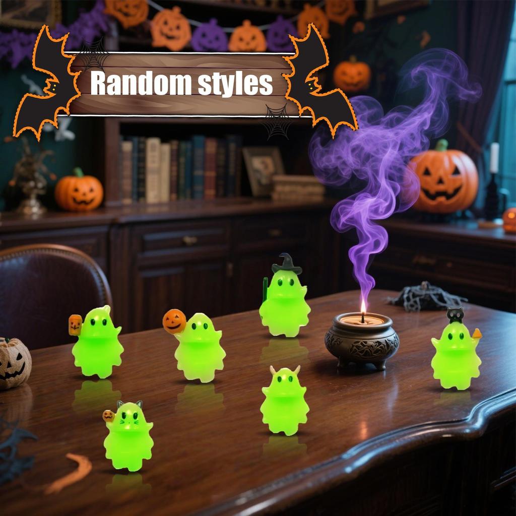 Für Halloween Geist Ornamente Geist Figur Leuchtet im Dunkeln Halloween Telefon Puppe Statue Spielzeug Miniatur Für Alle Modelle Von Mobil