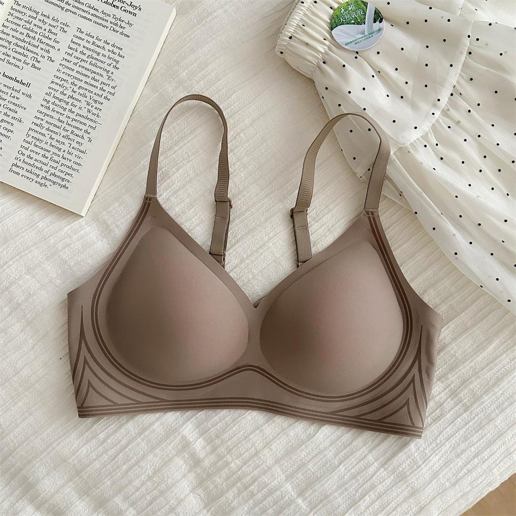 Latex Seamless Underwear Women Gather and Close Secondary Breasts Without Steel Rings, Jelly Lifting Soft Support Anti-sagging Comfortable Bra Cover