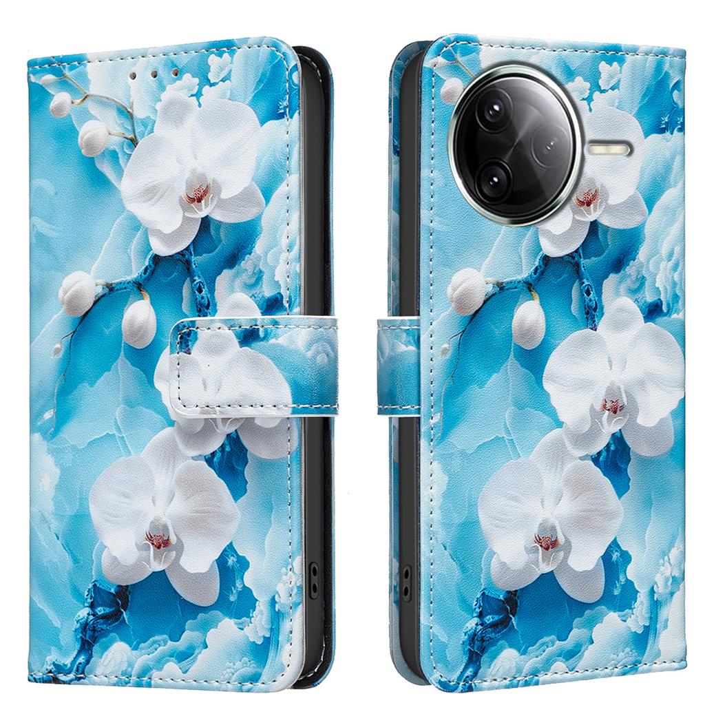 For Xiaomi Series Leather Cases Flower Butterfly Painted PU Protectiver Flip Cover with Card Holder Magnetic Closure Kickstand For Xiaomi Poco F7 X7