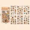 6Pcs/bag Cartoon Capybara Handbook Stickers Stationery Cartoon Decorative Stickers
