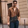 Genuine Leather Men's Crossbody Bag - High-End, Large Capacity, Casual Outdoor Shoulder Bag