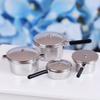 8Pcs 1:12 Dollhouse Kitchen Miniature Metal Mini Pot Set Doll House Cookware Furnitures Christmas Role Play Party Decoration