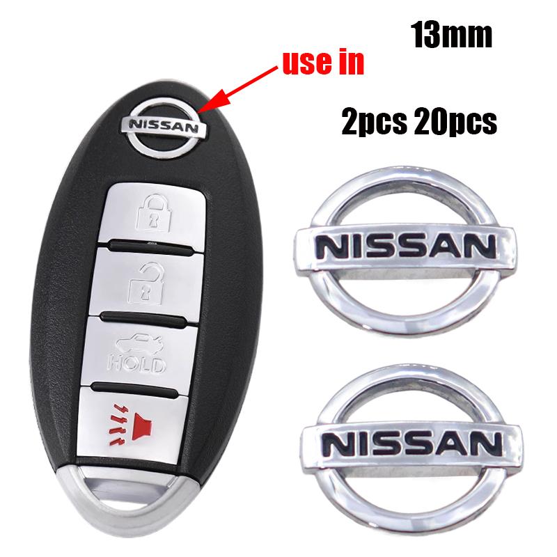 20pcs 2pcs Nissan Hot sale 13mm 3D metal Car Logo Key Fob Decoration Emblem Auto Key Badge Sticker AccessoriesG