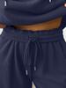 Women's Two-Piece Autumn Set: Velvet Hoodie & Wide-Leg Sweatpants