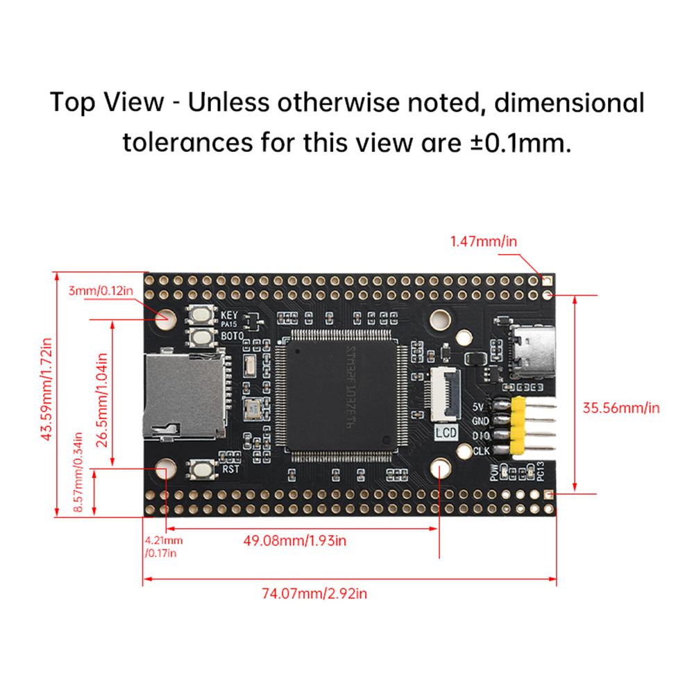 STM32F103ZET6/STM32F407ZGT6 Core Board Development Board System Learning Board STM32 Core Development Board Module Type-C