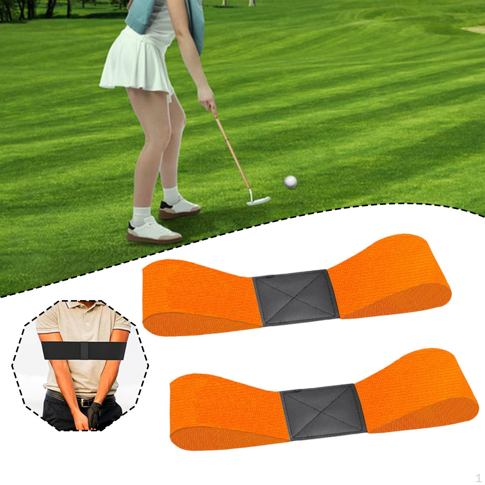 

2 Pieces Golf Swing Arm Trainers Posture Motion Fixer Band for Beginners помаранчевий