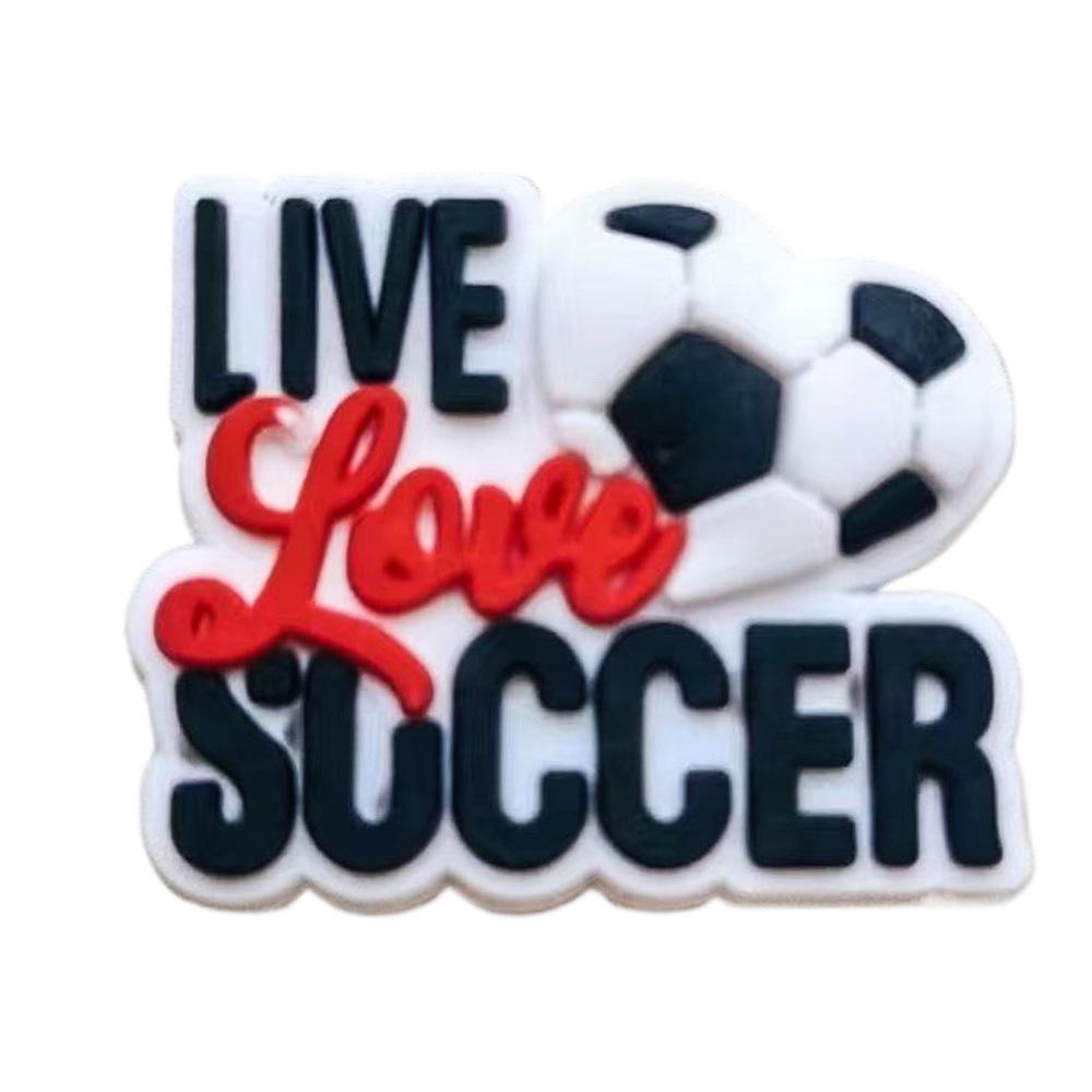 Fotbalová série Croc DIY Odnímatelné Sponky na boty - Měkké Gumové Dekorace na Dřeváky