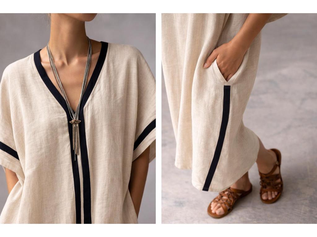 Damen Freizeit Langes Maxikleid mit kurzen Ärmeln - Neue Frühling/Sommer Kollektion