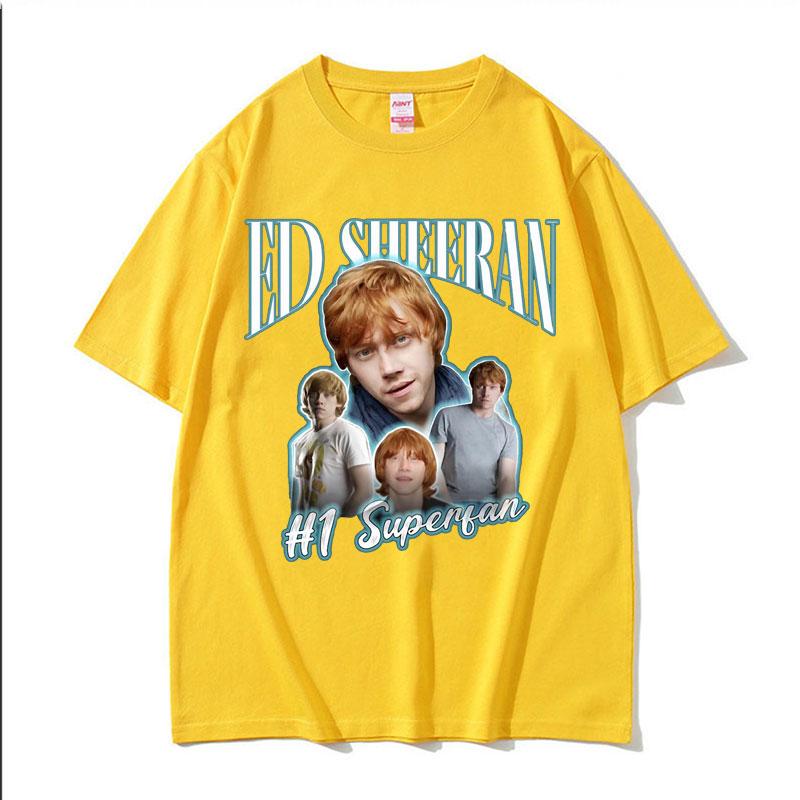 Funny Ed Sheeran Number One Superfan Meme T Shirt Women Fashion Retro Short Sleeve T-shirt Unisex Gothic Casual Cotton Tshirt