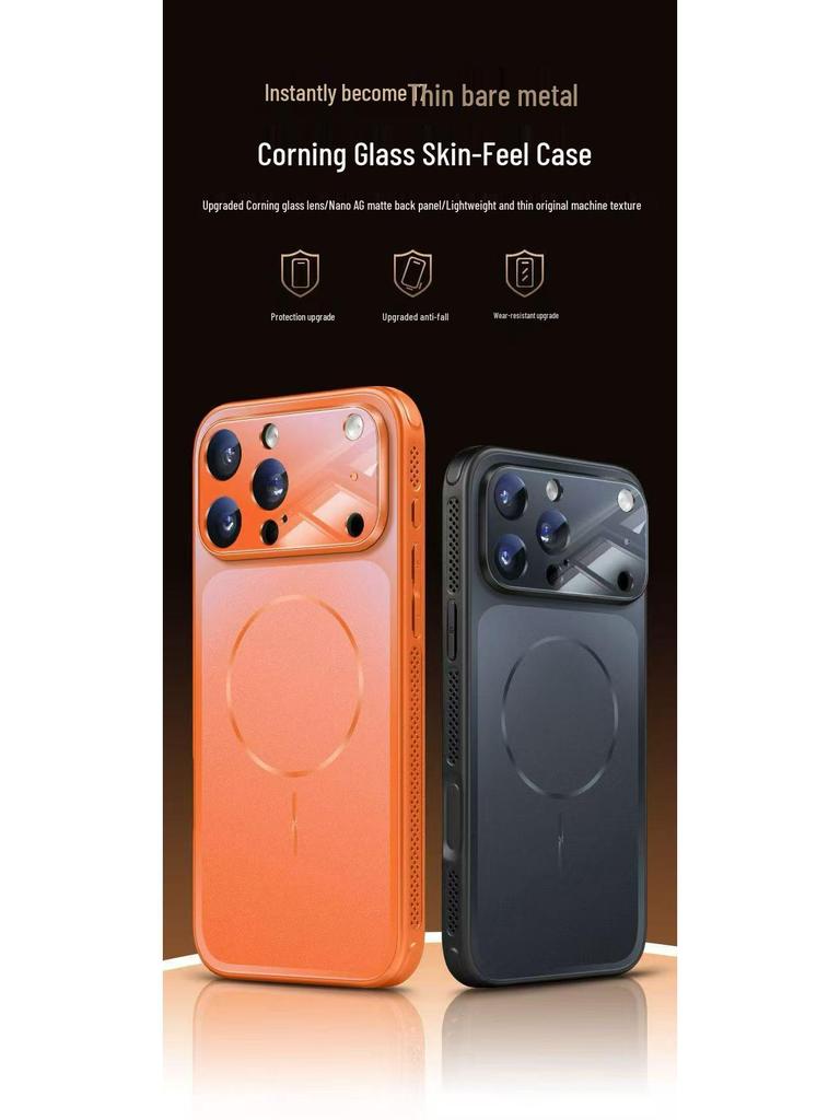 Corning Magnetic Matte Glass Case for iPhone 17 Pro Max, Skin-feel, AG Matte Finish