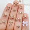 50Pcs Cute Mini Colorful Leopard Print Bow Nail Art Resin Designer Charms DIY Craft For Nail 3D Decorations Jewelry