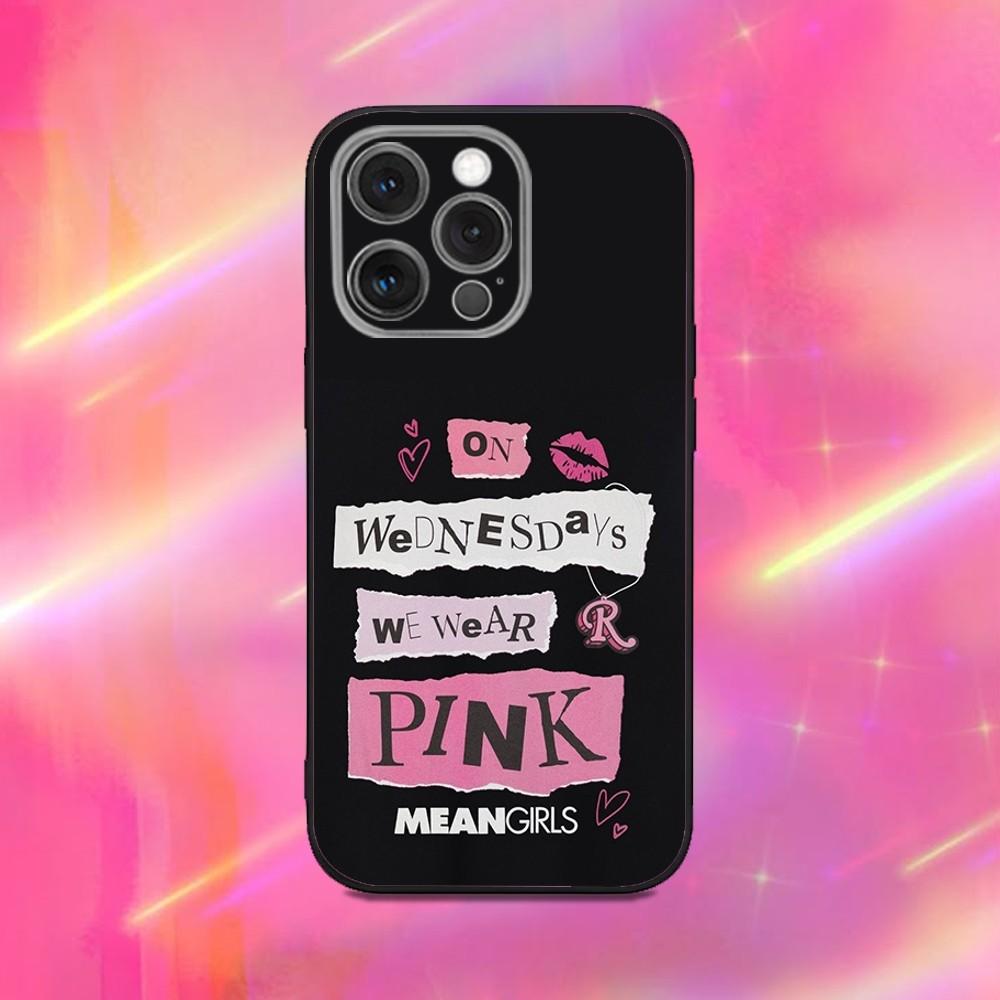 M-Mean G-Girls Burn Book Phone Case For iPhone 16,15,14,13,12,11,Pro,Max,Plus,X,XS,XR,SE,8,7,Mini,Soft Silicone Black Case