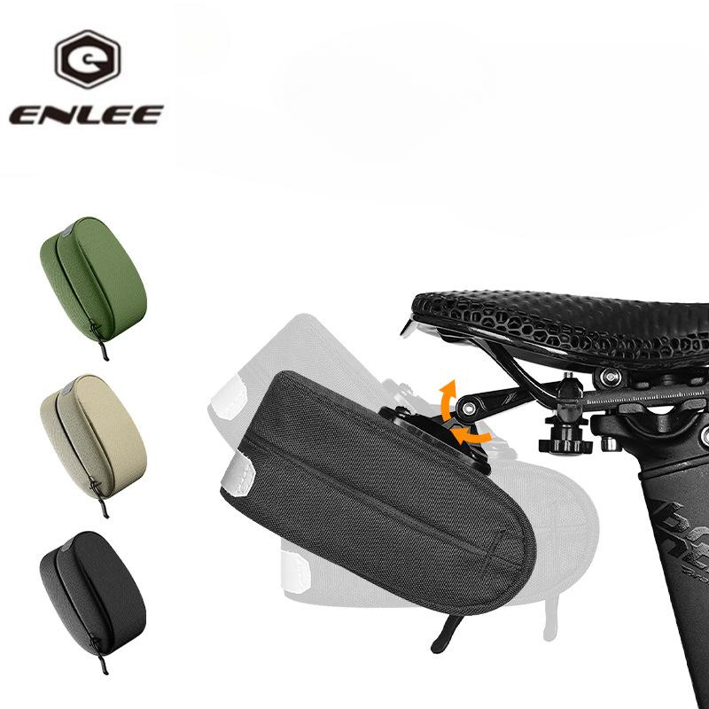 ENLEE Road Bike Quick Release Tail Bag Seat Cushion Installation Adjustable 0.3L Capacity Anti-splashing, Riding Equipment