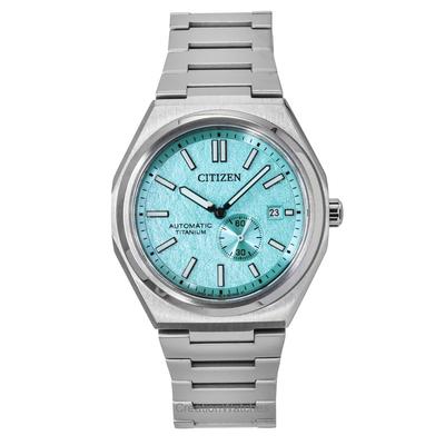 Zenshin Super Titanium Světle modrý ciferník Automatické hodinky NJ0180-80M 100M Pánské hodinky