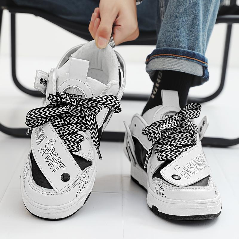 New junior high school students high quality fashion casual skateboard shoes male personality trend non-slip sports shoes