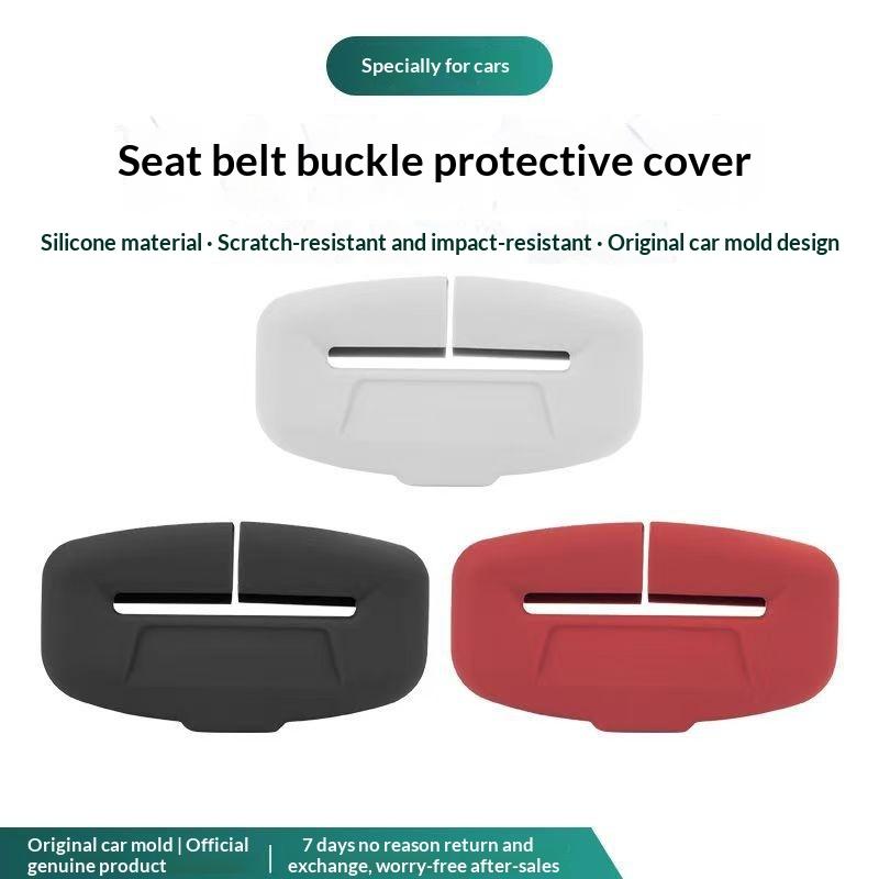 4Pcs Universal Silicone Seat Belt Buckle Anti-Scratch Protector Seatbelt Buckle Protectors Cover For Auto Trucks Suv Rvs Garages