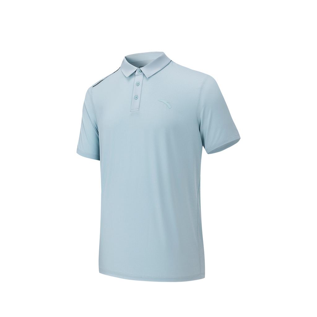 Anta Training Comprehensive Series Short Sleeve Polo Shirt Summer 2026 Men Tops Cloud-Smoke-Blue 952627118-1