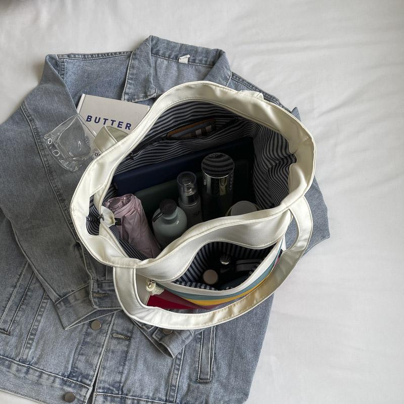 Large Capacity Shoulder Bag Color Block Women's Tote Bag